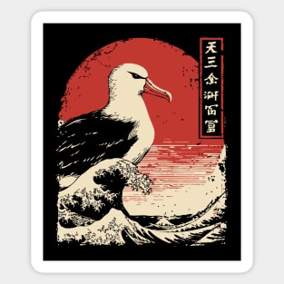 Majestic Seagull and The Great Wave Art Sticker